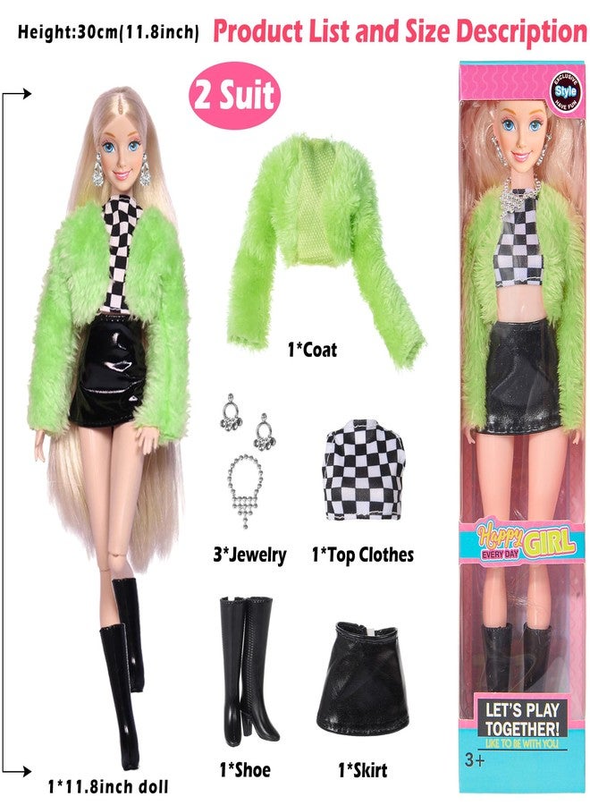 ebuddy 6 Pack 11.5 Inch Fashion Dolls Set - 6 Stylish White Skin Dolls with Unique Outfits & Accessories - Image 4